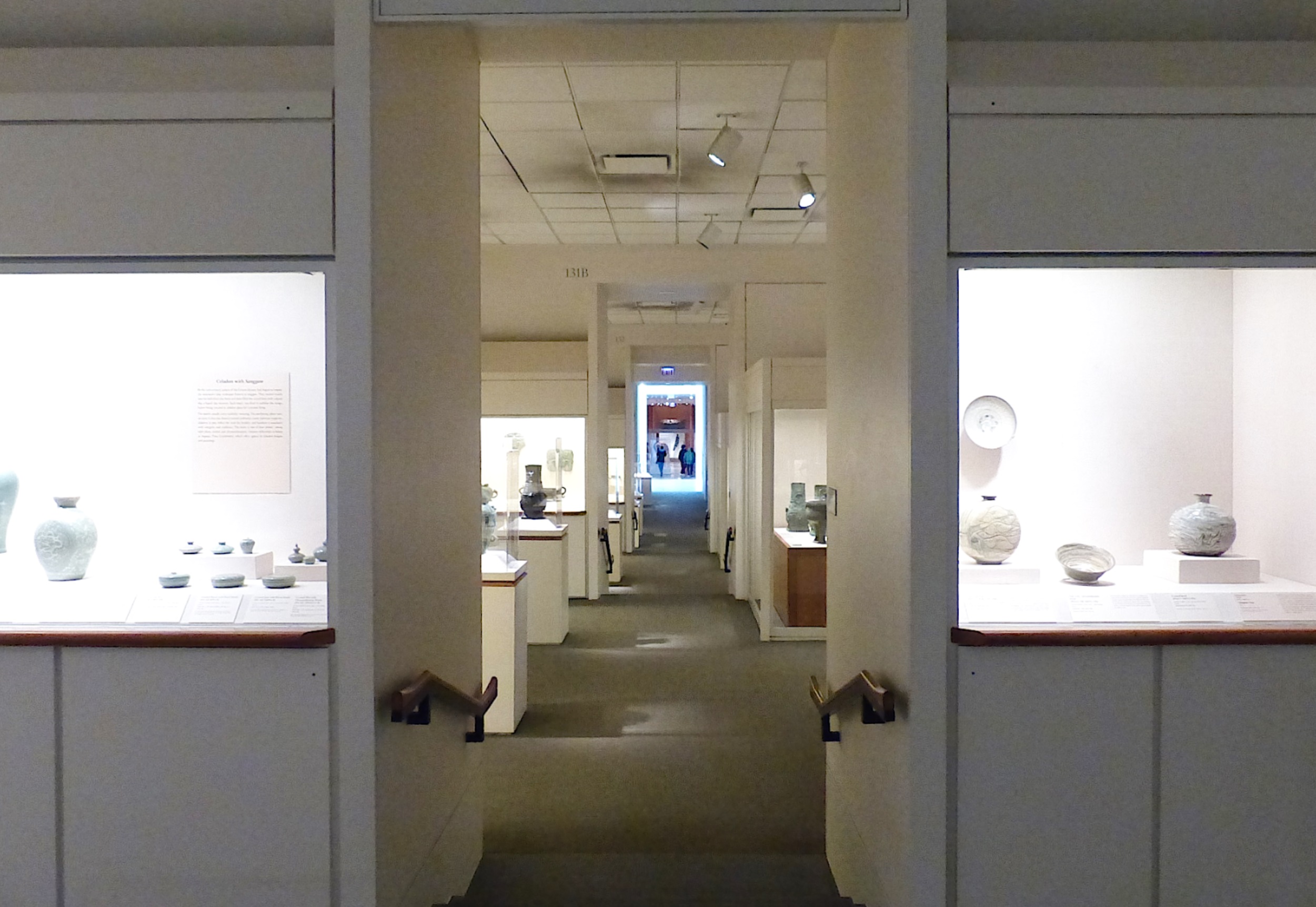 Asian art gallery display cases. Art Institute of Chicago.