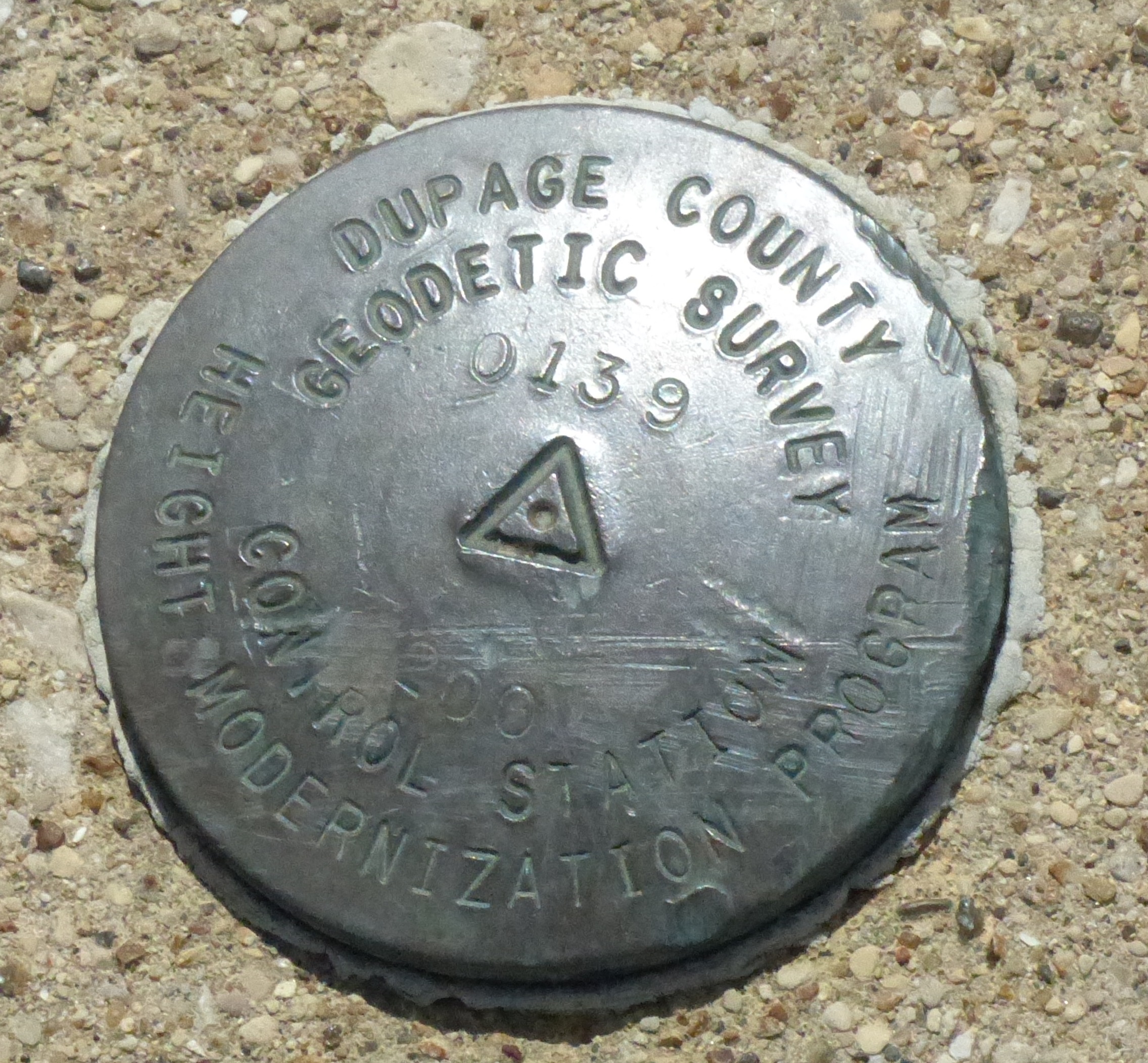 Geodetic Survey Marker 0139. DuPage County.