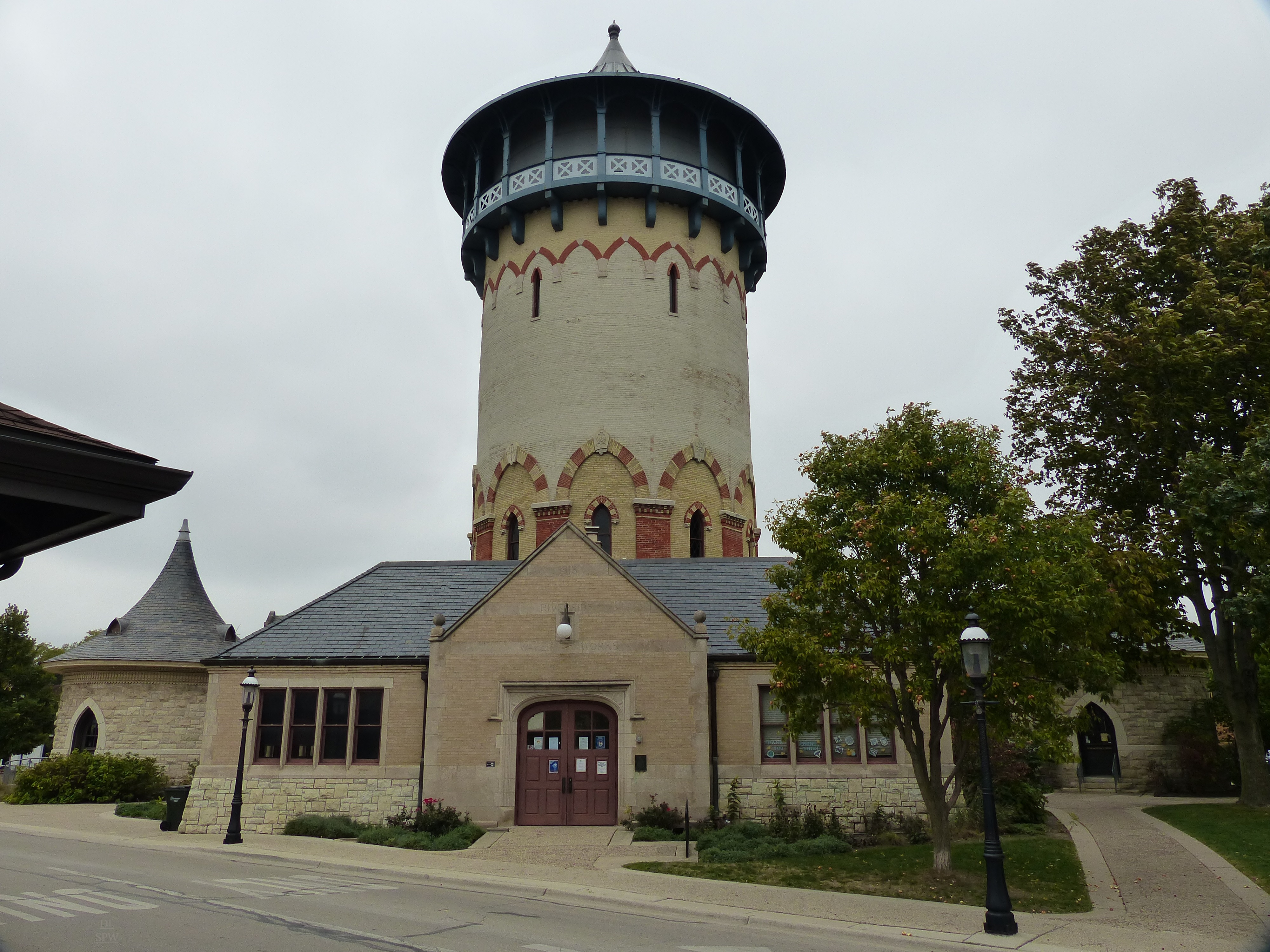 Riverside Water Tower and Water Works. Riverside, Illinois.