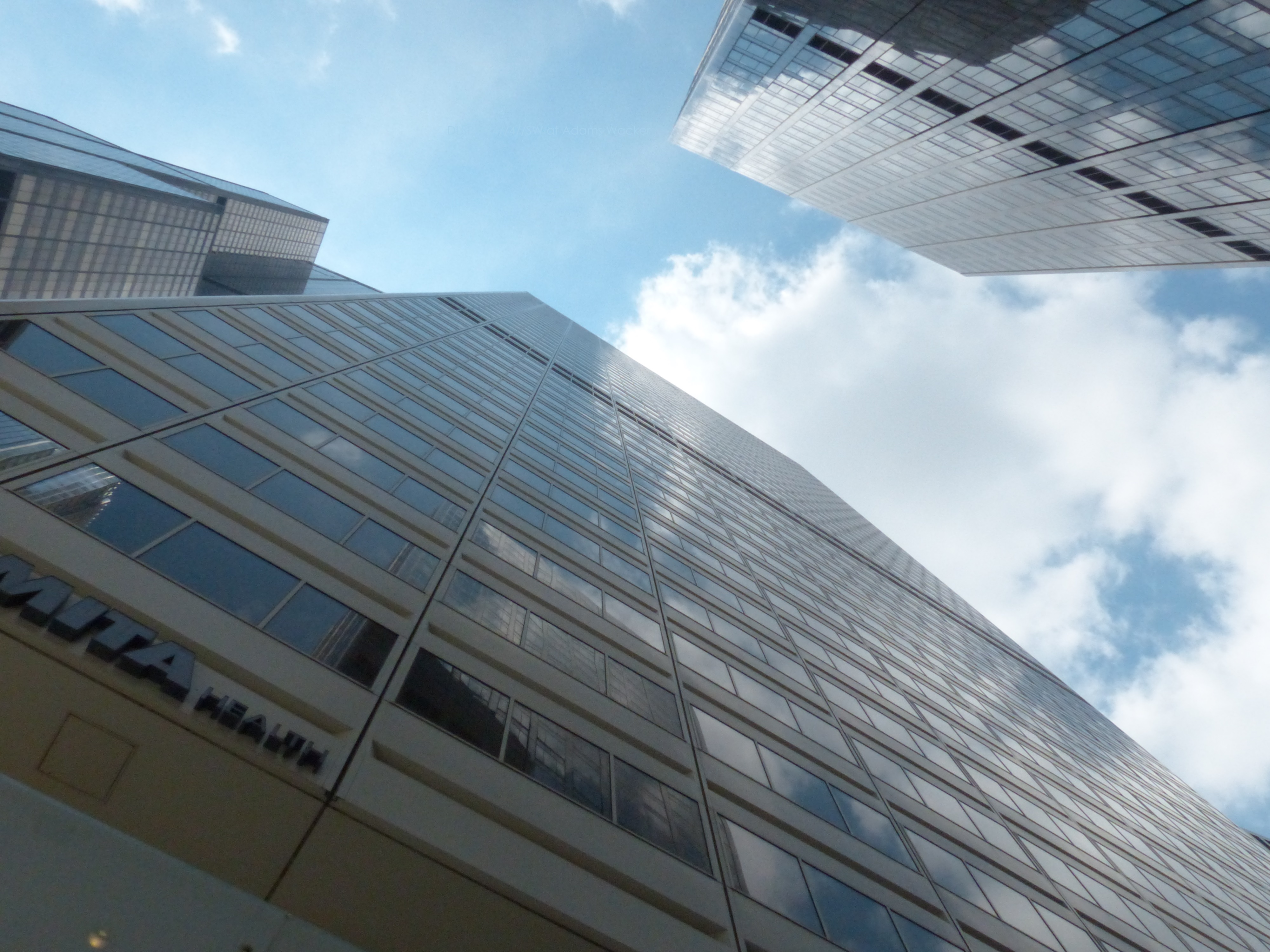 Chicago skyscrapers viewed vertically