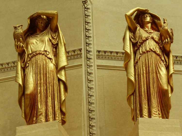 Statues of Night and Day in Chicago Union Station