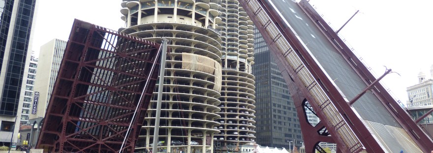 Dearborn Street Bridge with leaves raised