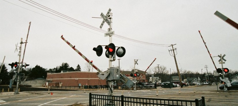activated railroad crossing signals