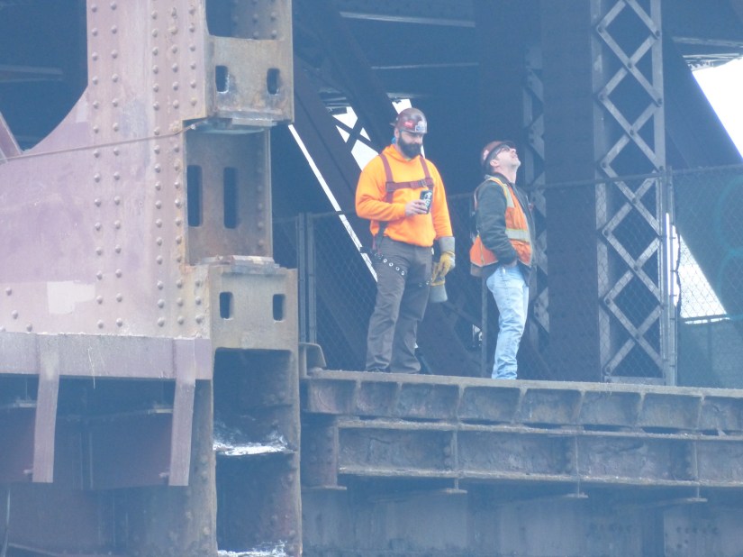 Chicago bridge crew during a bridge lift