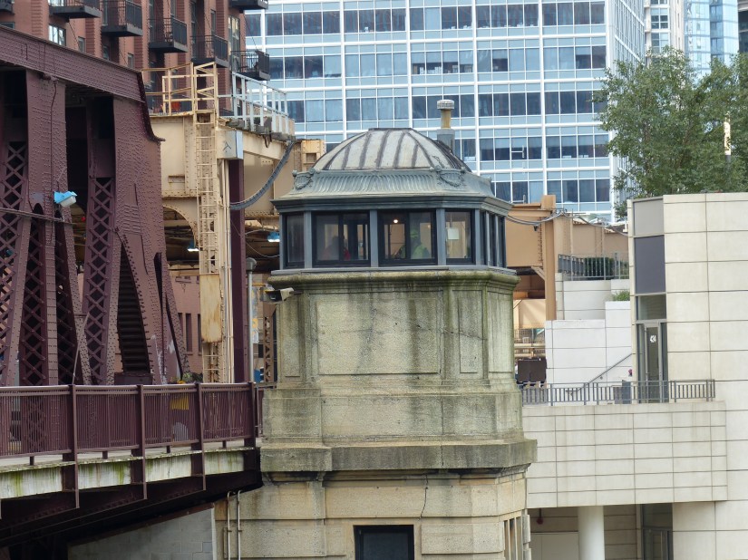 bridge tender's house with crew members inside