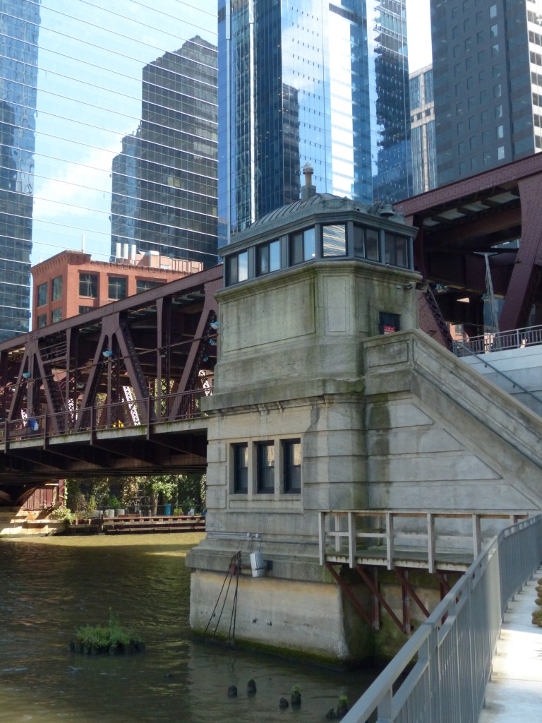 reflectivity in a single pane window of a bridge tender's house