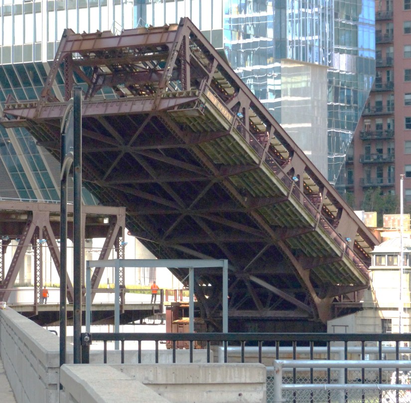 superstructure of a through-truss bridge